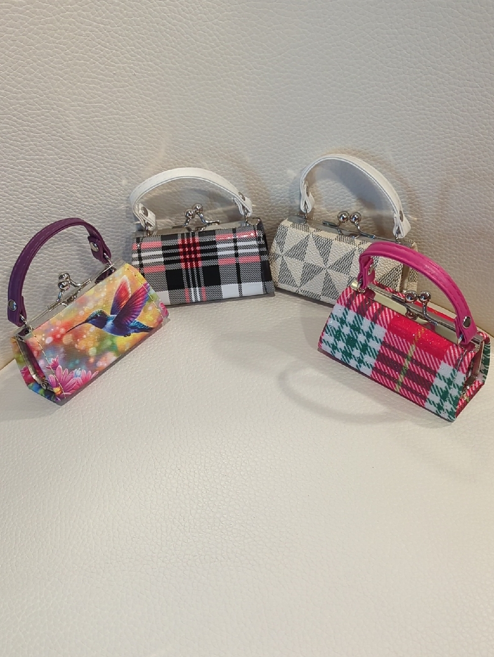 Mini Patterned Women's Handbag - Pink Multi